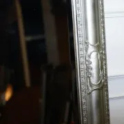 Bevelled Sculpted Silver Rectangular Mirror