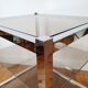 Chrome metal and smoked glass dessert table, 1980s.