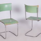 Bauhaus Set of Original Chairs, Robert Slezak, Chrome, Steel, Czechia, 1930s