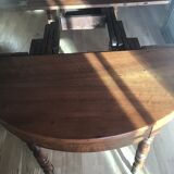 Half-moon walnut table
