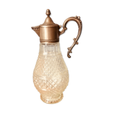 Italian wine carafe glass and silver plated