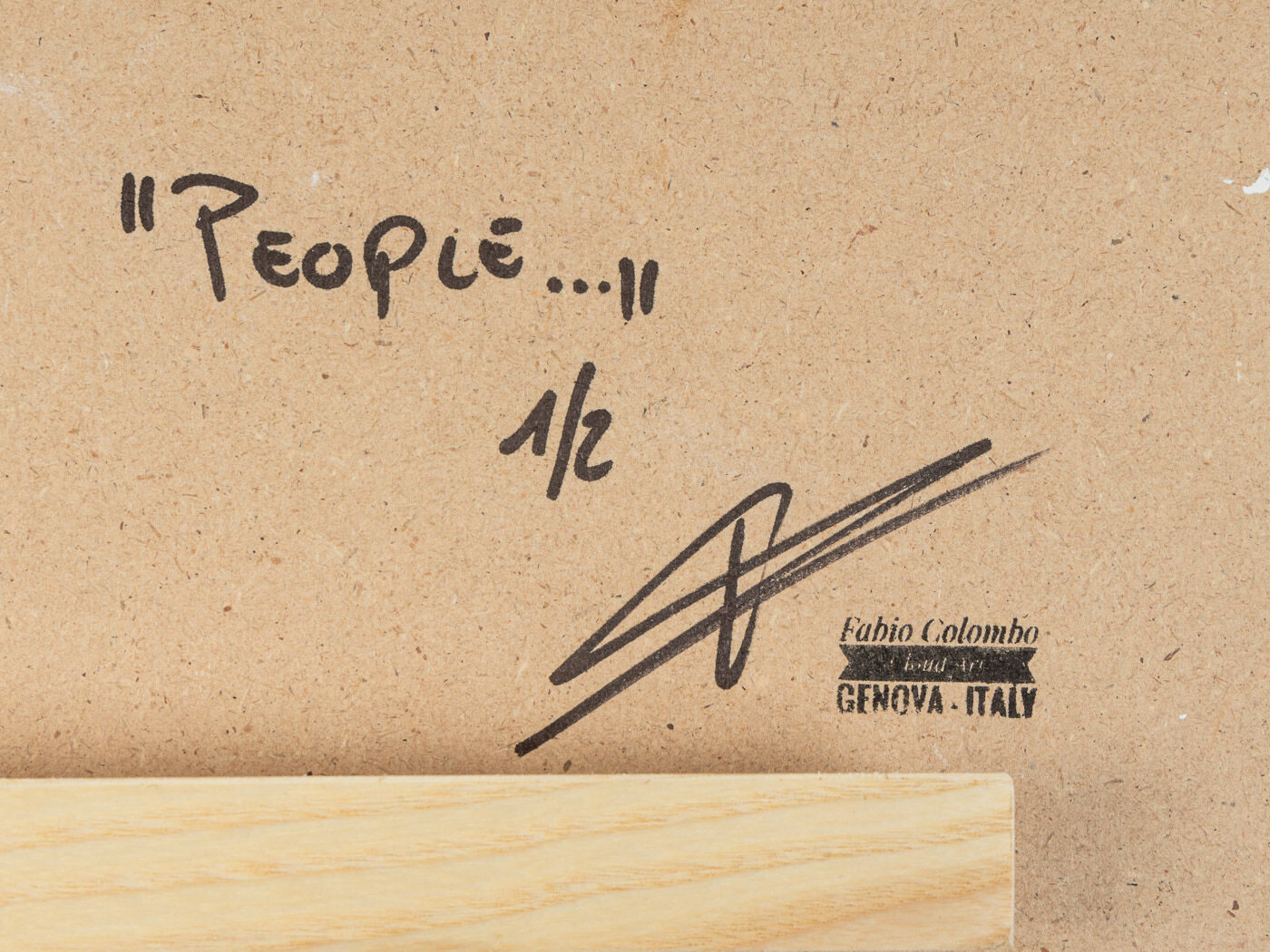 People, mixed media on hardboard, 82 x 41cm (set)