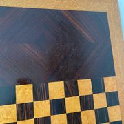 Grand plateau vintage de jeu de dame en bois