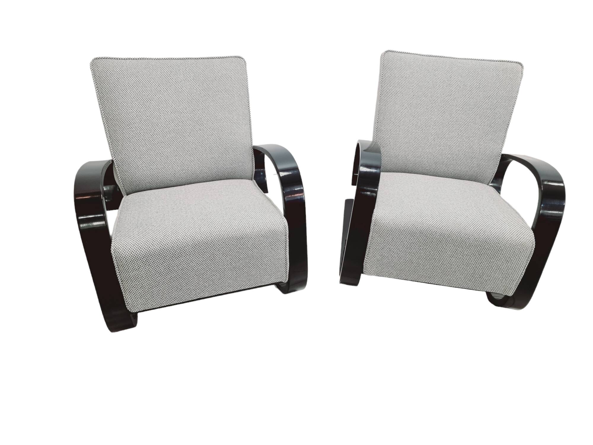 Pair of stunning Art Deco cantilever armchairs by M. Navratil, 1930s Czechoslovakia