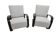 Pair of stunning Art Deco cantilever armchairs by M. Navratil, 1930s Czechoslovakia