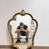 Mirror in wood and gilded stucco, 19th century