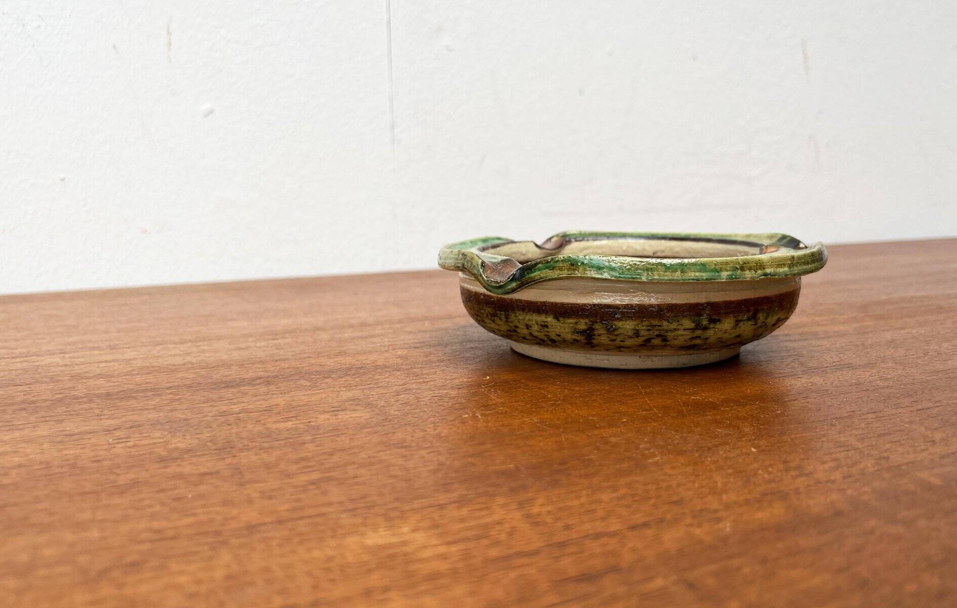 Studio pottery ashtray from mid-century German, 1960s.