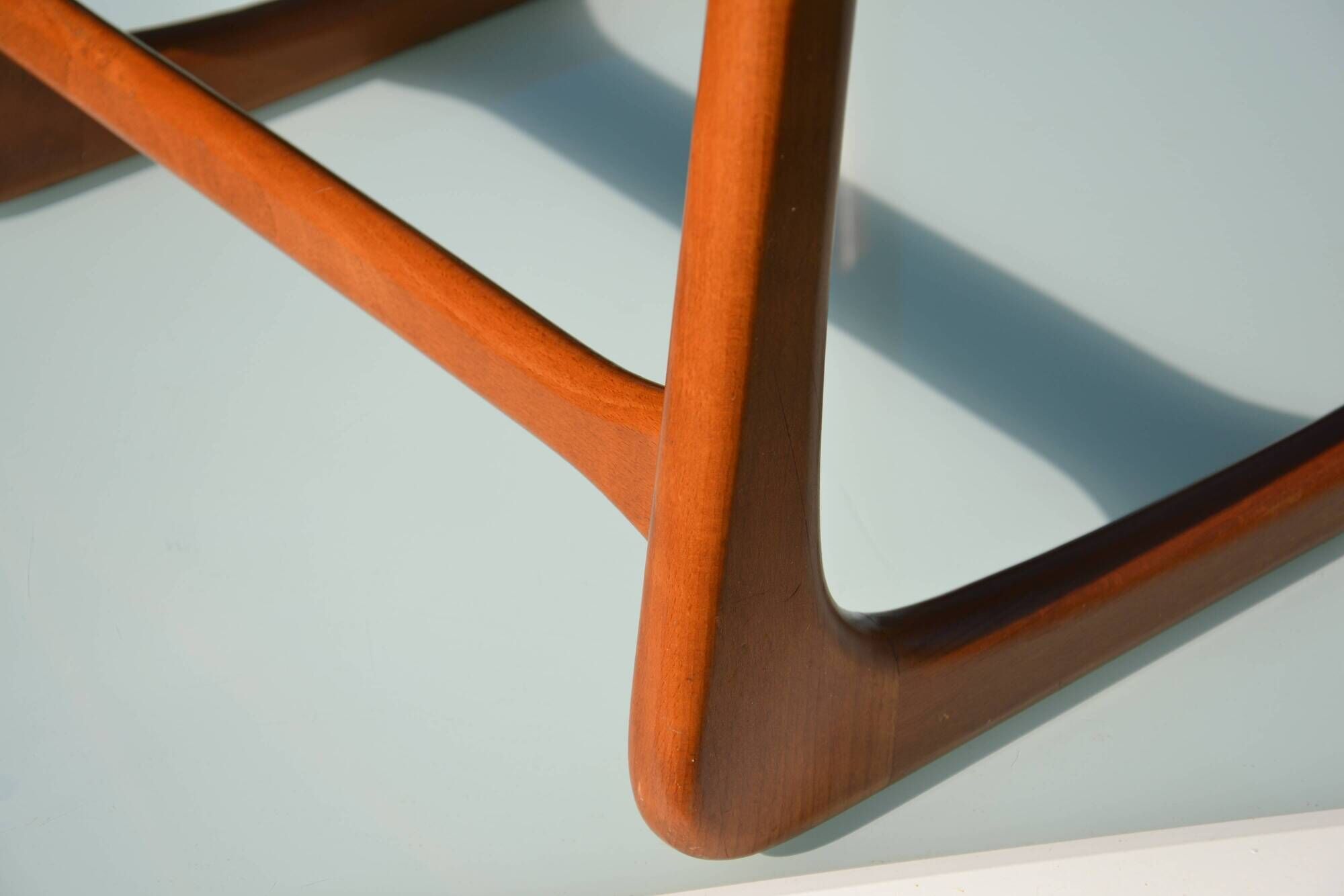 Scandinavian "sledge" chair in teak by Baumann