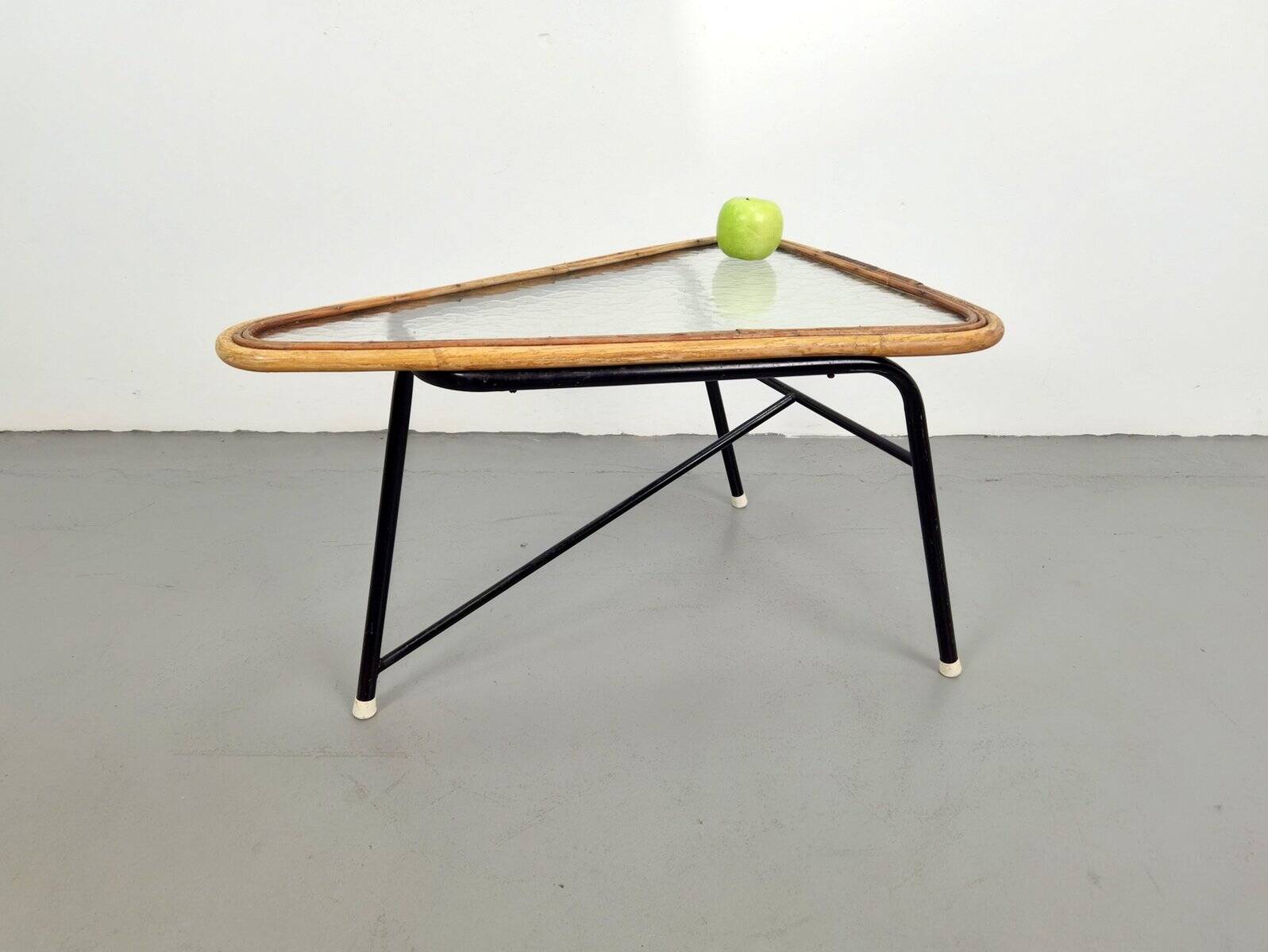 Vintage Rattan Coffee Table attributed to Dirk Van Sliedregt for Rohé Noordwolde, 1960s