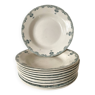 Old soup plates Creil Montereau Labrador Cambrai