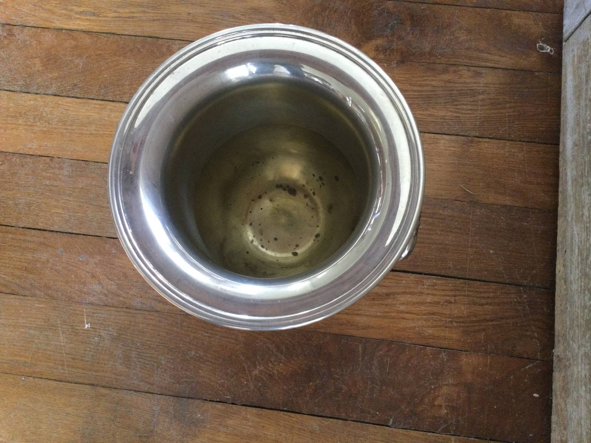 Seau à Champagne Métal Argenté Vintage : 1 Pièce Élégante