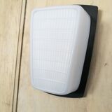 Pair of opaline and metal wall lamps