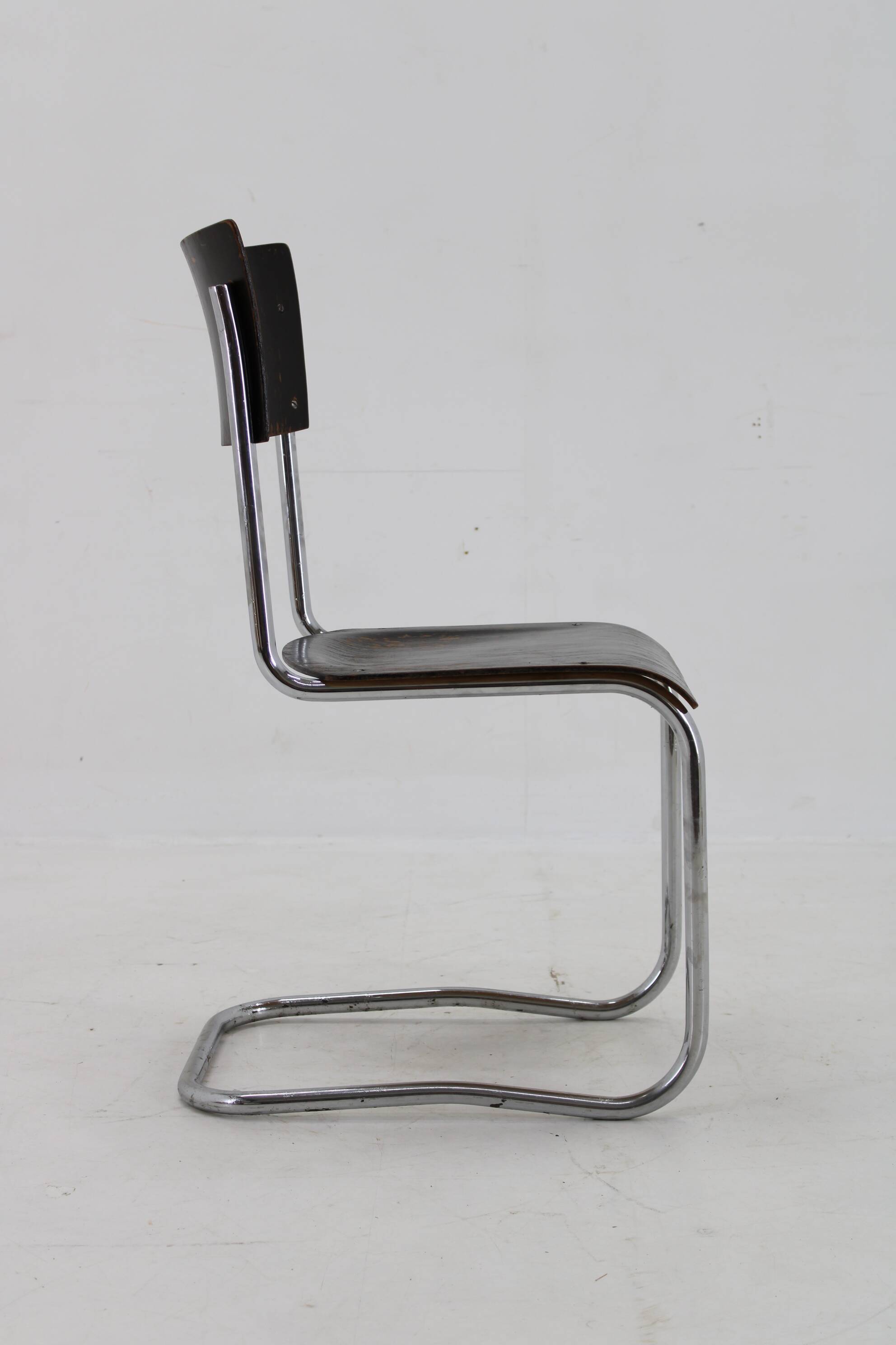 1930s Bauhaus Tubular Chair by Robert Slezak , Czechoslovakia