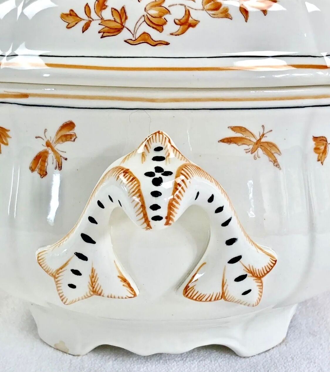 Ancienne soupière légumier Longchamp décor Moustiers  Olérys