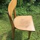 Chaise scandinave bois clair années 70 vintage