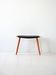Tabouret vintage en bois et cuir