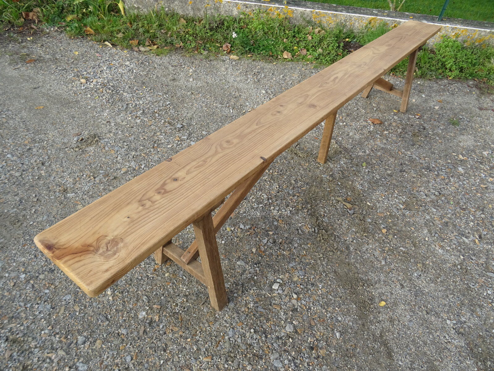 Solid wood farm bench 248 cm