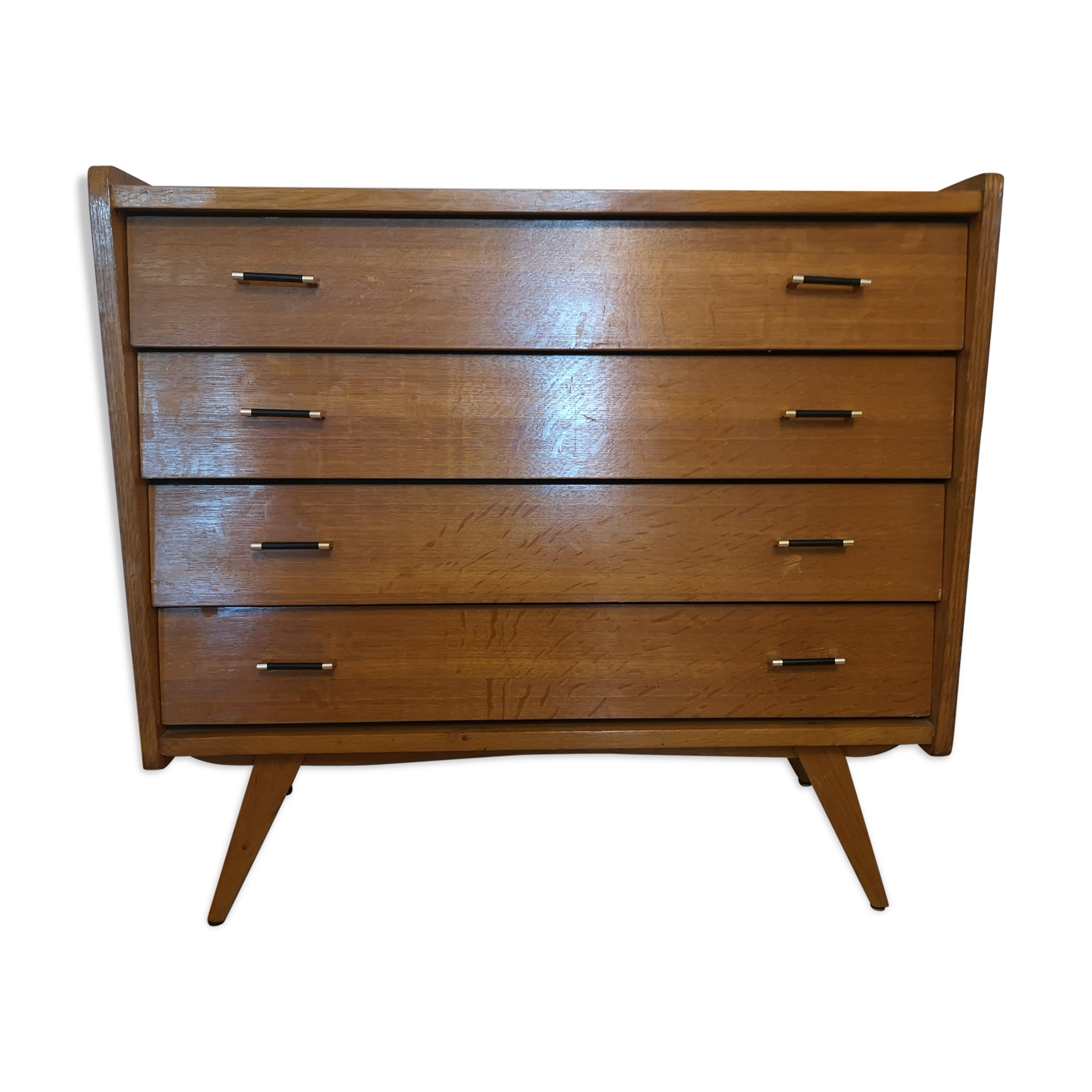 Commode scandinave pieds compas
