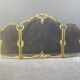 19th century fireplace fire guard by Bouhon Frères in bronze, French spark guard 1880