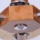 Art Deco Chandelier in Chromed Steel, Walnut and Glass, Czech, 1920s