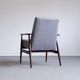 1960 henryk lis mid century armchair in grey tweed