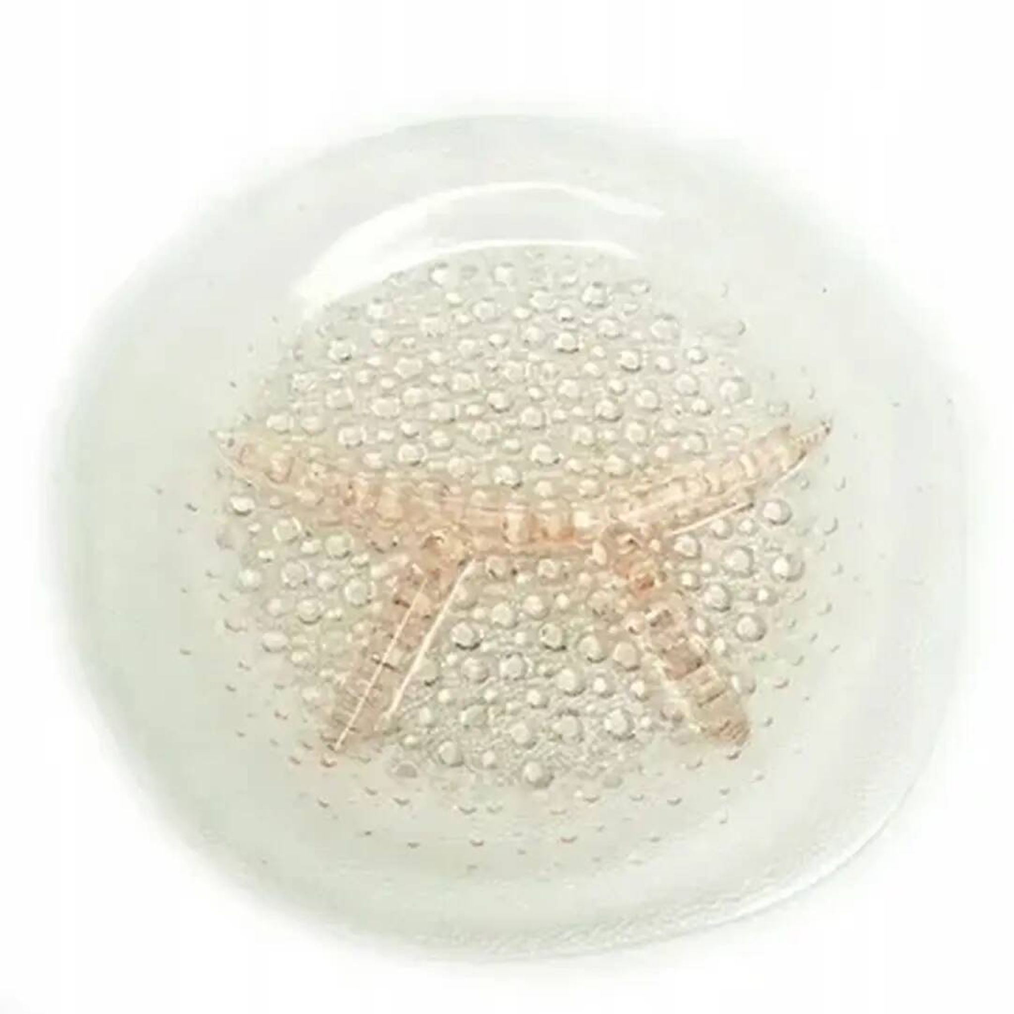 Appetizer platter Polish Modernism, rose glass, Ząbkowice, Poland, 1970s