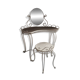 Wrought iron dressing table and chair