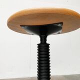 Vintage German industrial workshop stools, set of 3