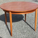Old round extendable Scandinavian style table from the 1960s
