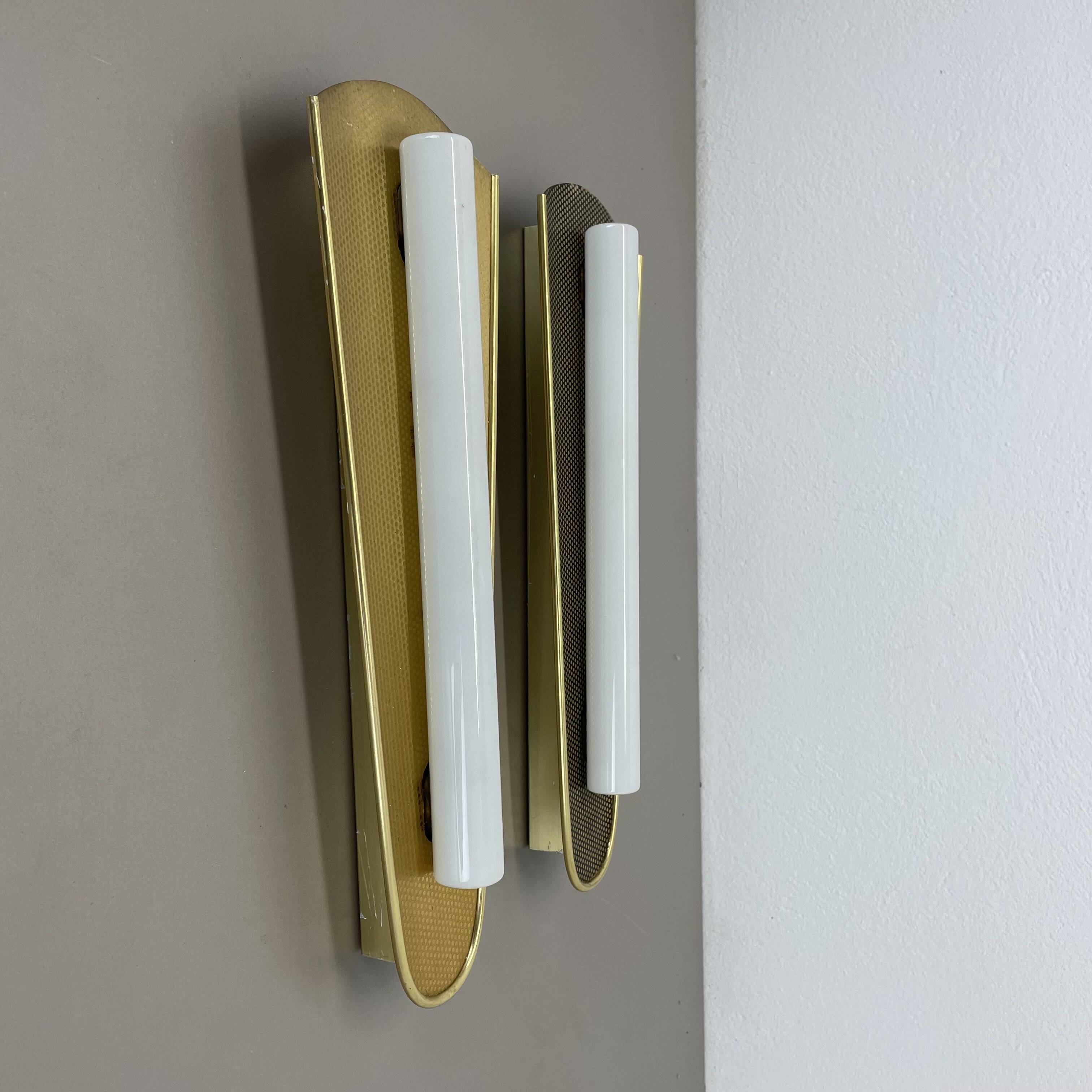 Set of 2 large 37 cm honeycomb theatre wall light elements, Germany, 1950