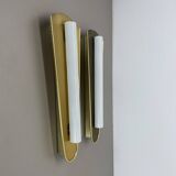 Set of 2 large 37 cm honeycomb theatre wall light elements, Germany, 1950