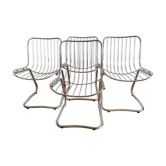 4 chaises par Gastone Rinaldi pour Rima 1970