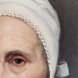 Charles Gislain (1826-1904) - Oil on oval canvas, Portrait of a Woman, 1887