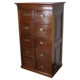 Classification cabinet mahogany drawers Netherlands 1930s