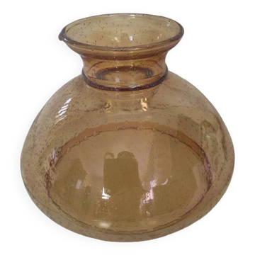 Yellow tinted glass lamp globe