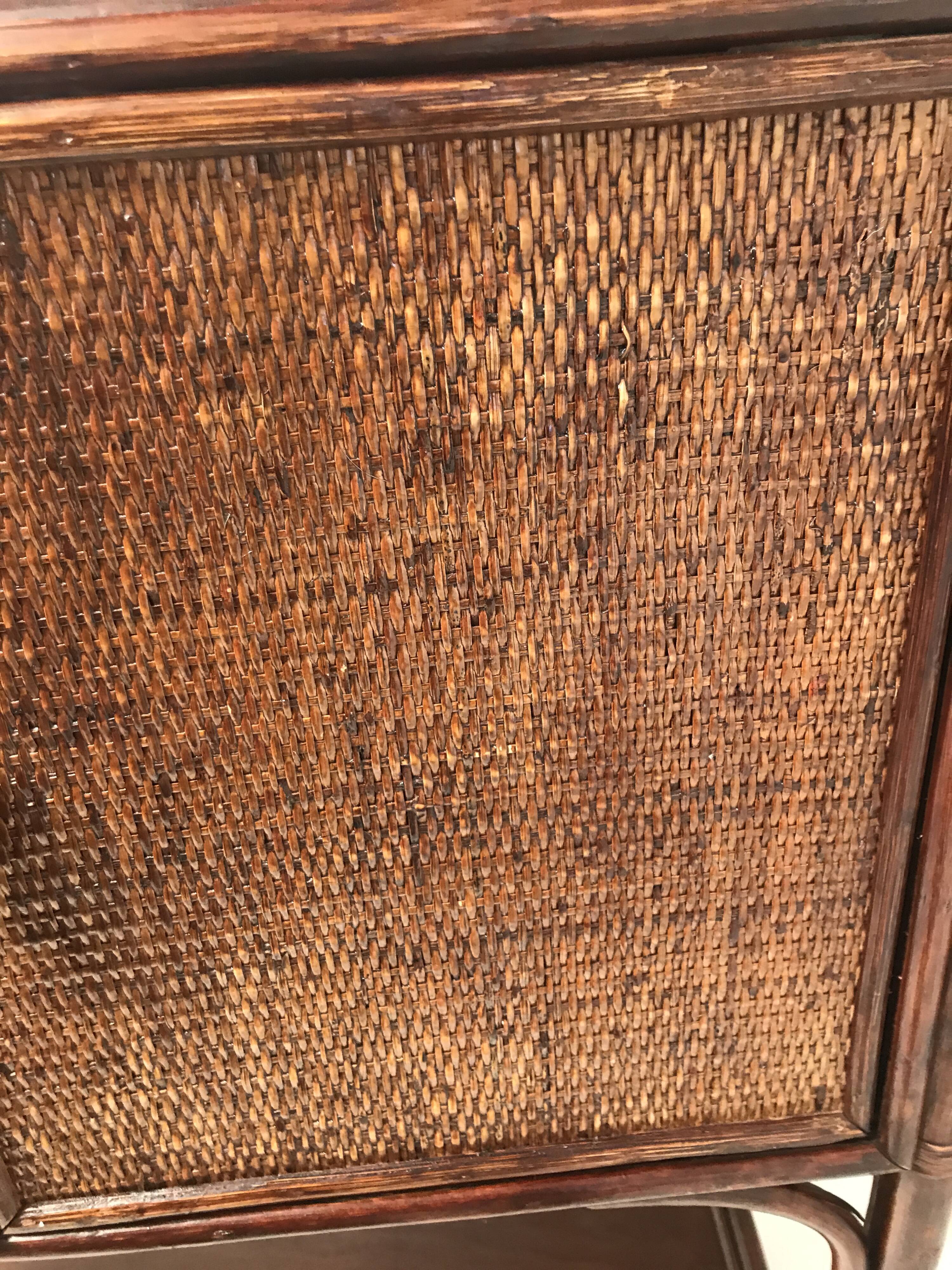 Library Vintage bamboo shelf colonial style