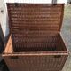Old braided wicker trunk