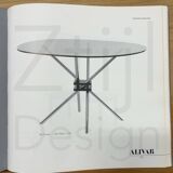 Round dining table model 459 by takehiko mizutani for alivar, 1990s
