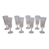 Set of 8 Luminarc champagne flutes