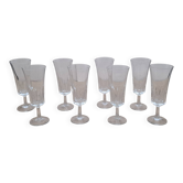 Set of 8 Luminarc champagne flutes
