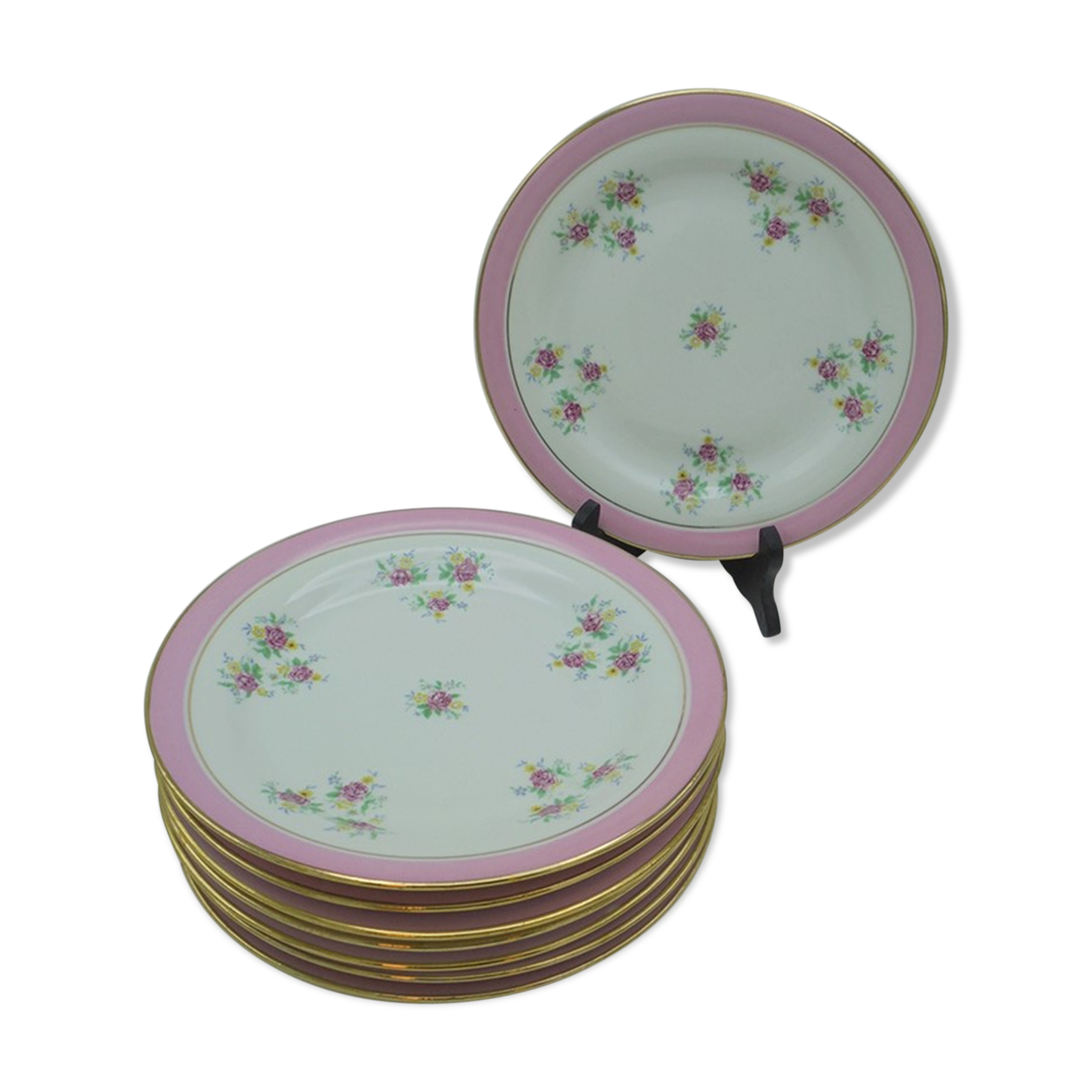 Set of 8 porcelain plates