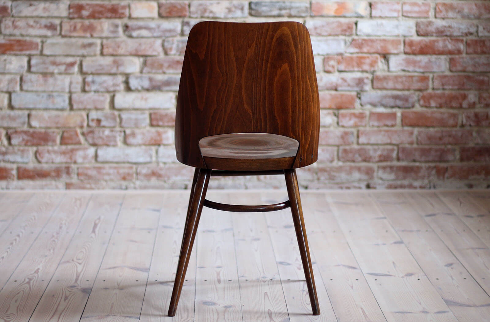 Set of 4 Dining Chairs by Radomir Hofman for TON, Model 514, Beech Veneer
