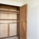 Large Parisian wardrobe in renovated oak wood.