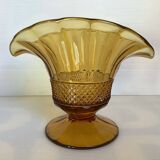 Art deco diamond tip fan vase