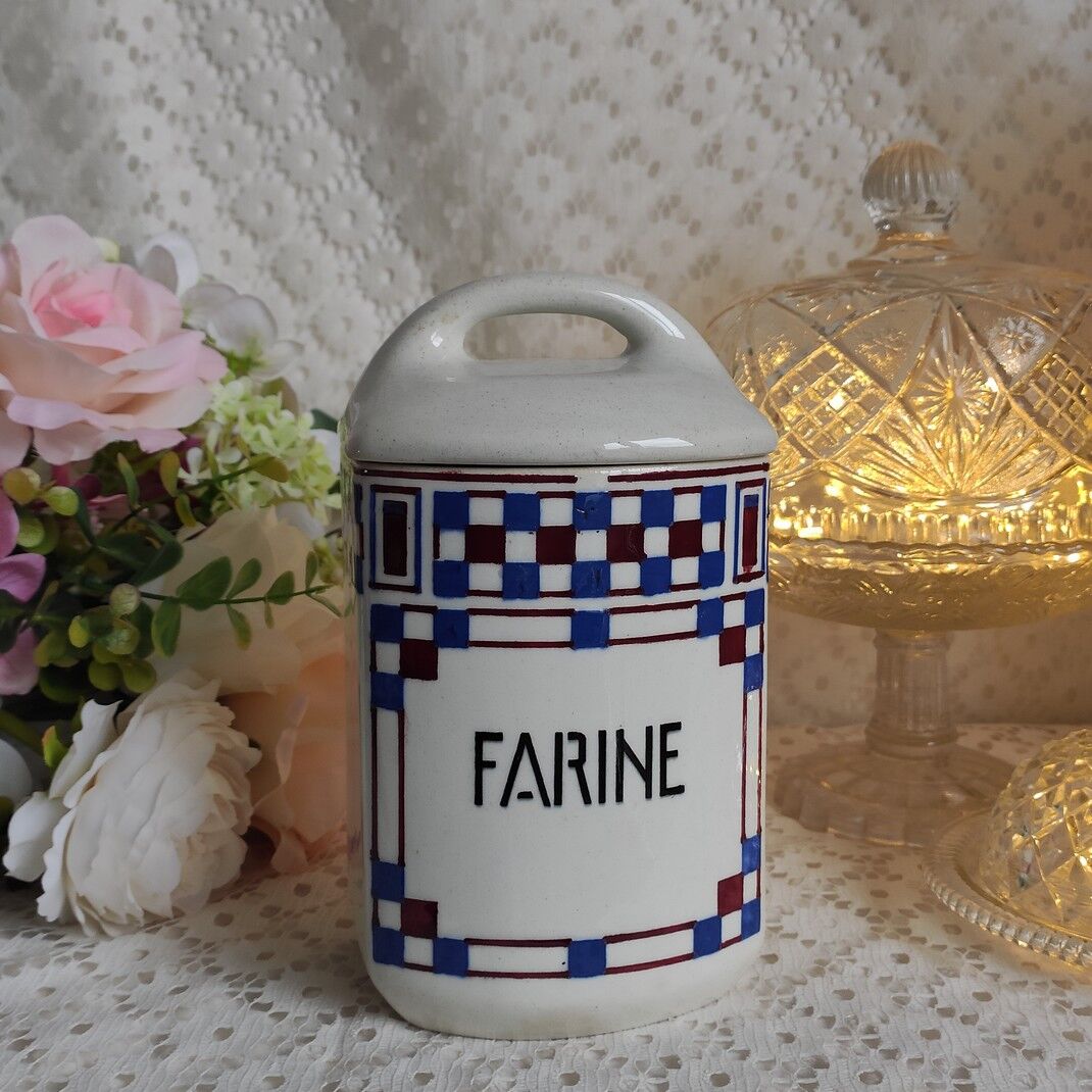 Earthenware flour box
