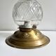 Scandinavian Art Deco Ceiling Lamp in Brass & Glass