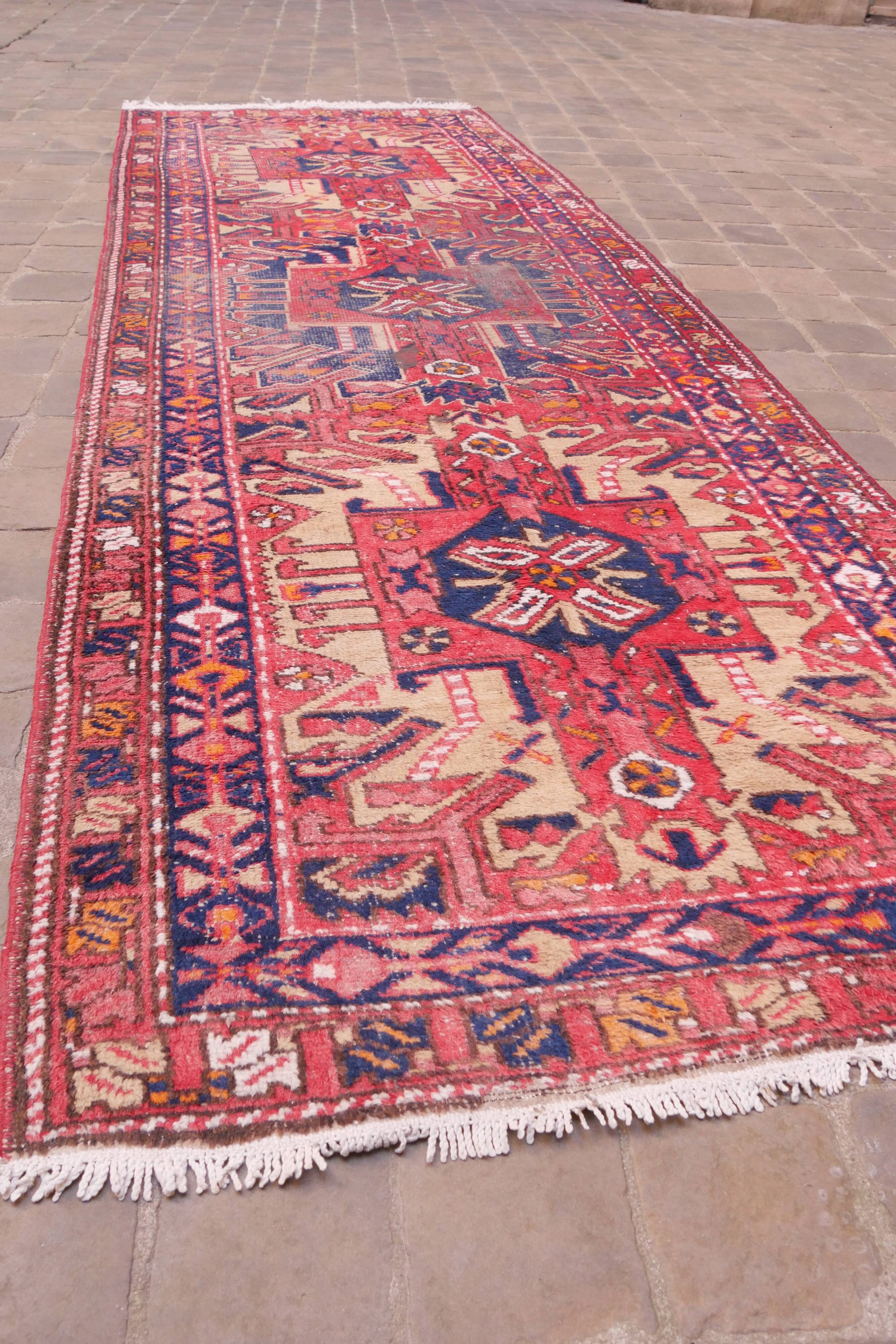 Handmade Oriental carpet of Persian corridor Hamadan