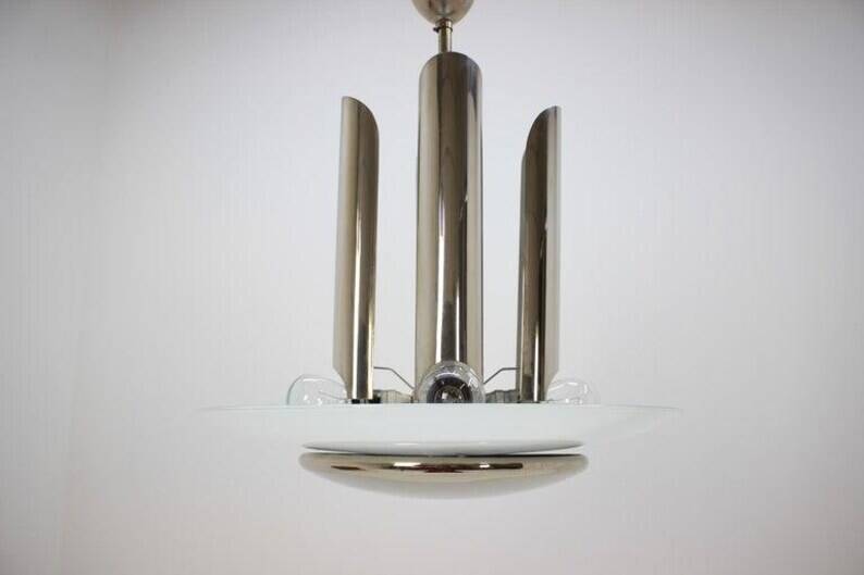 Art Deco Bauhaus Chrome Pendant, 1930s