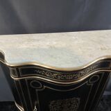 Boulle Napoleon III violin-shaped sideboard at waist height