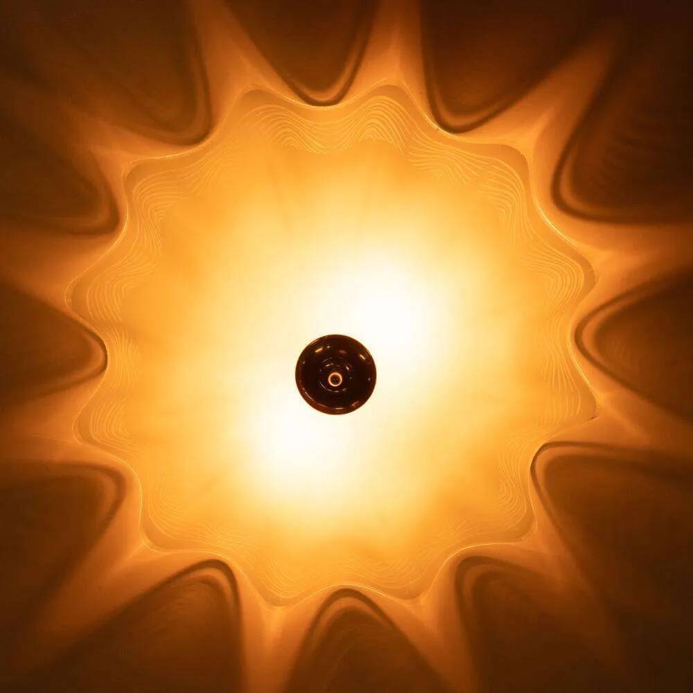 Vintage 1970s glass space ceiling lamp.
